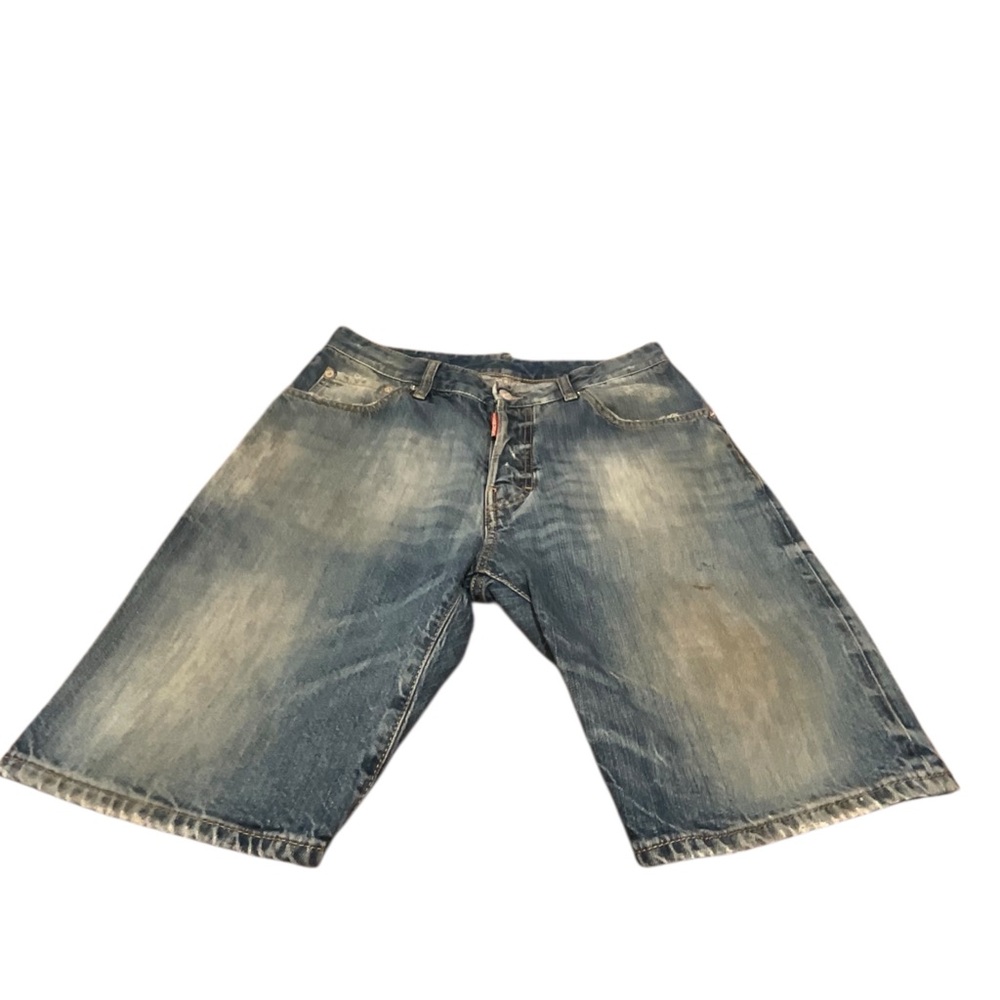 DSQUARED Faded Blue Jean Shorts - Picture 9 of 16